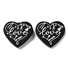 Food Grade Heart with Word Love Silicone Focal Beads SIL-NH0001-01A-1