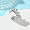 304 Stainless Steel Cuff Open Rings for Women RJEW-L341-02A-P-1
