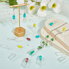 48Pcs 4 Colors Clear Glass Wishing Bottle Pendants GLAA-SC0002-56-4