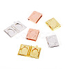 6Pcs 3 Colors Brass Locket Pendants KK-TA0001-98-2