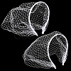 2Pcs 2 Colors Mesh Veil Cloth Hair Bands FIND-OC0003-95C-1