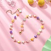 Natural Shell Nugget Beaded Chain Necklaces NJEW-JN04358-2