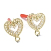 Alloy Crystal Rhinestone Stud Earring Findings EJEW-WH0009-07LG-1