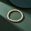 Natural Fossil Bead Stretch Bracelets BJEW-K212-A-015-5