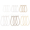 Brass Hoop Earrings Findings Kidney Ear Wires KK-TA0007-10-1