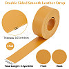 2M Flat Double Face Lychee Pattern Imitation Leather Band LC-WH0010-01A-05-2