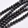 Natural Black Agate Bead Strands G-G962-12mm-12-A-1