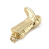 Brass Micro Pave Clear Cubic Zirconia Pendants KK-D283-34G-03-2