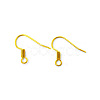 Golden Brass Earring Wire Hooks X-KK-Q363-G-NF-1