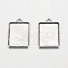 Rectangle Tibetan Style Alloy Pendant Cabochon Settings PALLOY-K109-29AS-RS-1
