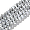 Electroplate Opaque Glass Beads Strands EGLA-A035-P8mm-A22-1