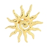 Ion Plating(IP) Textured Sun 304 Stainless Steel Adjustable Rings for Women X-RJEW-H231-01G-2