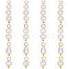 16Pcs 4 Styles Natural Freshwater Pearl Pendants PALLOY-AB00082-1