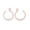 Ion Plating(IP) 304 Stainless Steel Earring Hooks STAS-O119-10RG-A-2