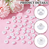 50Pcs 1-Hole Brass ABS Plastic Imitation Pearl Shank Buttons KY-CY0001-17-6