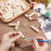 50Pcs Unfinished Wood European Beads WOOD-NB0002-47-3