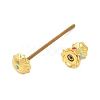 Lotus Shape Brass Screw Peg Bails KK-NH0008-06MG-2