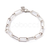 Brass Paperclip Chain Bracelets LS-BJEW-H537-10AS-1