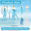 8Pcs 4 Colors Synthetic Turquoise & Blue Spinel & Natural Howlite & Rose Quartz & Magnesite Starfish & Glass Seed Beaded Jellyfish Big Pendants FIND-SC0021-21-2