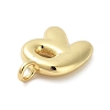 Rack Plating Brass Balloon Letter Pendants KK-C050-01G-R-2