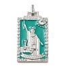 Brass Micro Pave Cubic Zirconia Pendants with Enamel KK-H458-01P-15-1