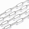 Tarnish Resistant 304 Stainless Steel Textured Paperclip Chains CHS-S006-JN954-1-4