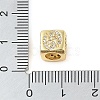Brass Micro Pave Clear Cubic Zirconia European Beads KK-K368-01G-04-3