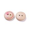Painted Butterfly Wood Buttons with 2-Hole NNA0Z5W-2