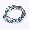 Electroplate Glass Beads Strands X-EGLA-S057-3-2