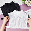 2Pcs 2 Colors Detachable Cotton Lady Lace Shirt Collars AJEW-GA0006-12-3