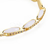 Brass Micro Pave Cubic Zirconia Link Chain Bracelet for Women BJEW-T020-05G-08-2