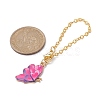 Butterfly Printed Alloy Cup Pendant Decorations HJEW-JM01345-3