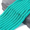 Flat Round Handmade Polymer Clay Beads CLAY-R067-8.0mm-34-1