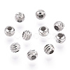Rhodium Plated 925 Sterling Silver Beads STER-T004-78P-3mm-3