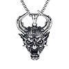 Stainless Steel Evil Skull Pendant Necklace SKUL-PW0001-134-1