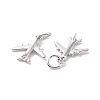 Rack Plating Brass Charms X-ZIRC-C042-09P-2