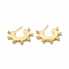 Rack Plating Brass Micro Pave Cubic Zirconia Stud Earrings for Women LS-EJEW-H091-22G-1