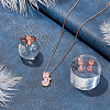 ANATTASOUL Cat Glass & Plastic Pendant Necklaces & Stud Earrings & Finger Rings SJEW-AN0001-52-7