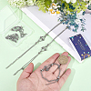6Pcs 201 Stainless Steel Macrame Pouch Braided Gemstone Holder Bracelet Making BJEW-SC0001-72-3
