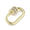 Brass Micro Pave Cubic Zirconia Keychain Rings KK-M293-50G-2