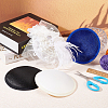 3Pcs 3 Colors Polyester Round Fascinator Hat Base for Millinery AJEW-FG0002-76-5