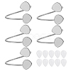 5Pcs Teardrop 304 Stainless Steel Blank Bangle STAS-HY0001-75-1