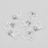 304 Stainless Steel and Plastic Clip-on Earring Findings STAS-P208-01P-1