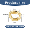 BENECREAT 2 Bags Brass Split Rings FIND-BC0005-12A-2