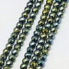 Electroplate Non-magnetic Synthetic Hematite Beads Strands G-J169B-2mm-06-1