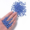 6/0 Opaque Colours Round Glass Seed Beads X-SEED-A010-4mm-43B-4