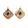 Natural Picture Jasper Pendants KK-B157-42A-03-1