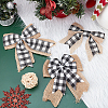 3Pcs 3 Style Big Bowknot Polyester Imitation Linen Ornament Accessories DIY-CA0002-61-3