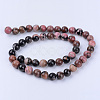 Natural Rhodonite Beads Strands X-G-Q462-8mm-25-2