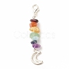 Chakra Theme Natural Gemstone Pendant Decorations HJEW-JM00645-02-1